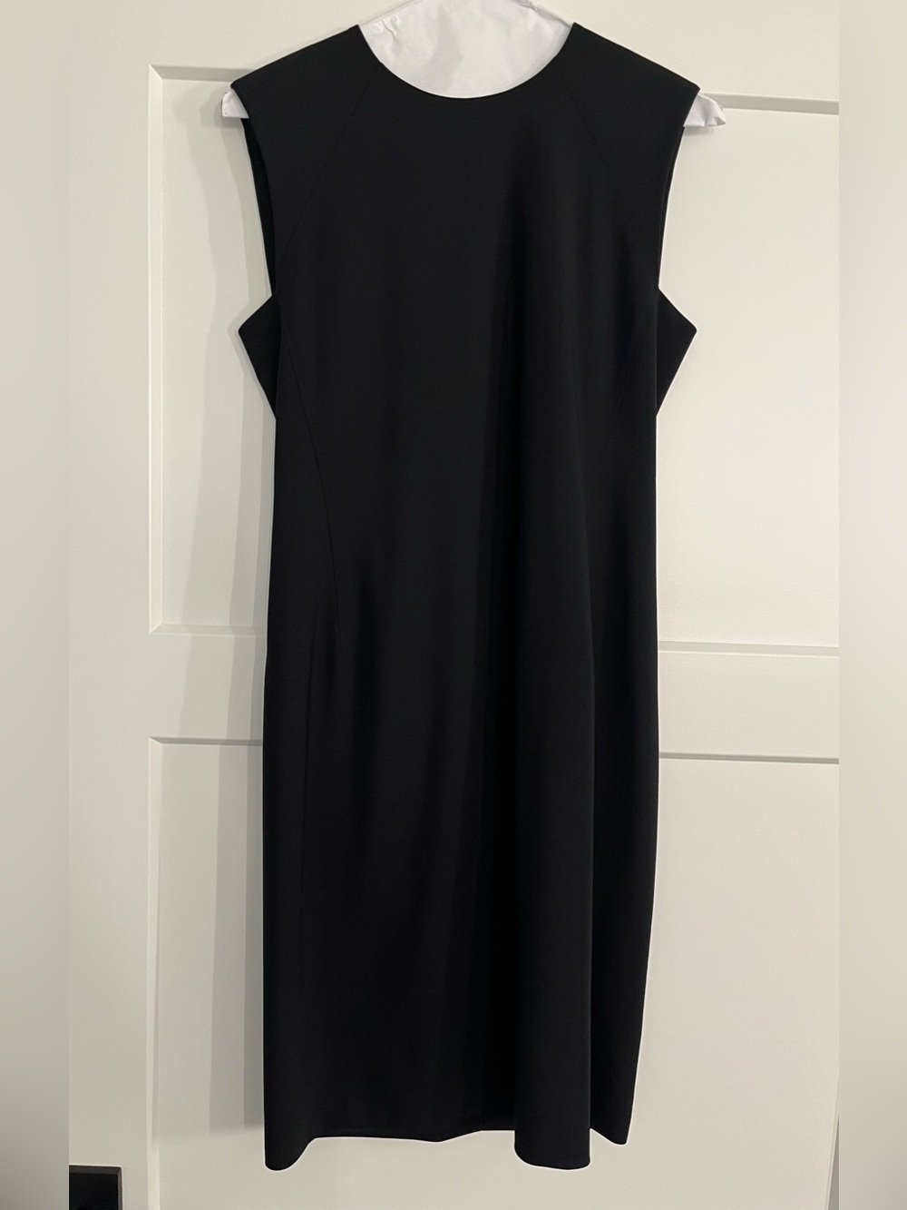 Theory Black "Classic Power" Wool Knee-Length Fitted Dress, Size 4 - Picture 6 of 6